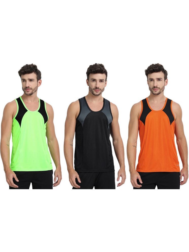     			FTX Pack of 3 Polyester Men's Vest ( Charcoal )