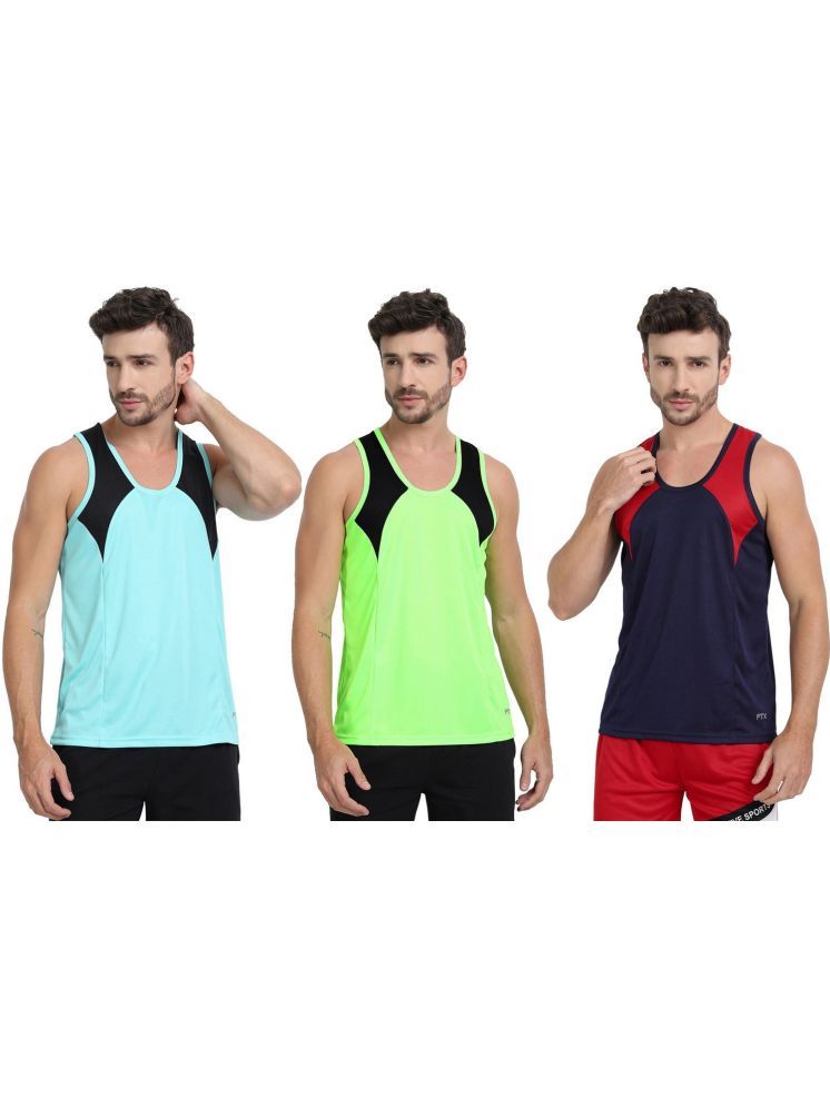     			FTX Pack of 3 Polyester Men's Vest ( Navy )