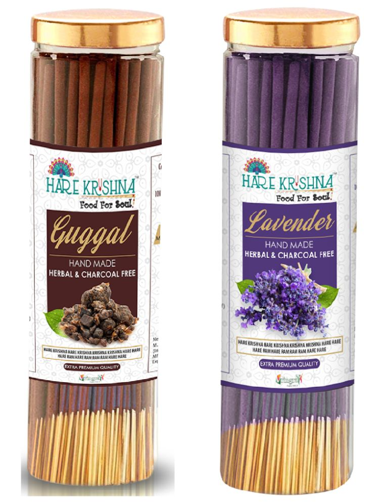     			Hare Krishna Food For Soul Incense Stick Guggal,Lavender 200 gm ( Pack of 1 )