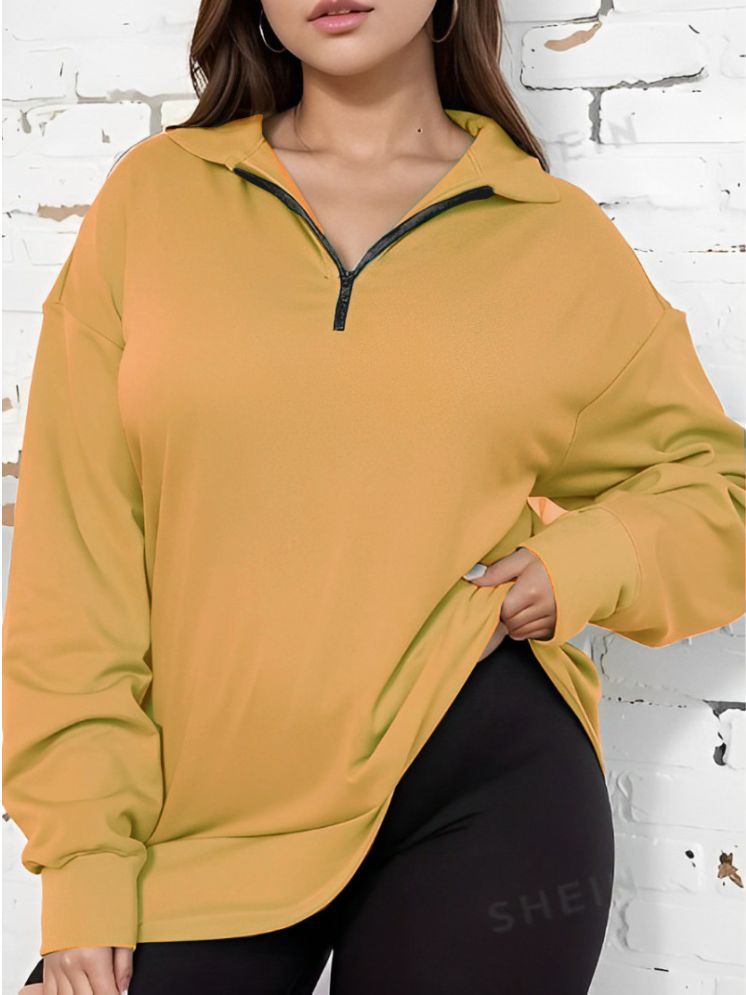     			Lecowar Fleece Women's Non Hooded Sweatshirt ( Mustard )