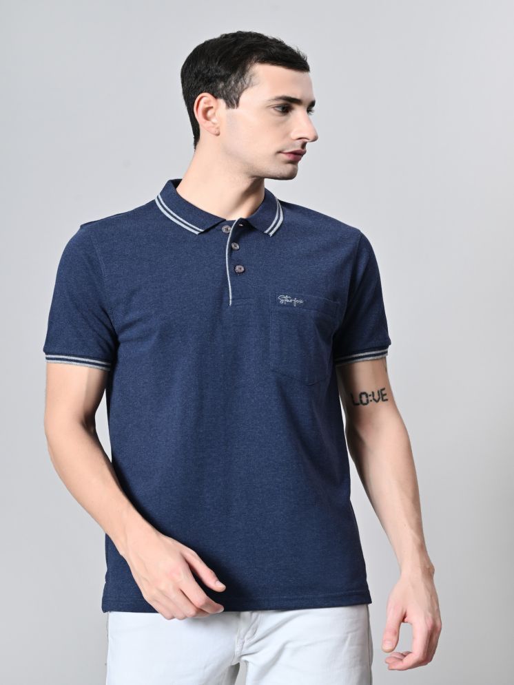     			STARFOX Cotton Regular Fit Solid Half Sleeves Men's Polo T Shirt - Blue ( Pack of 1 )