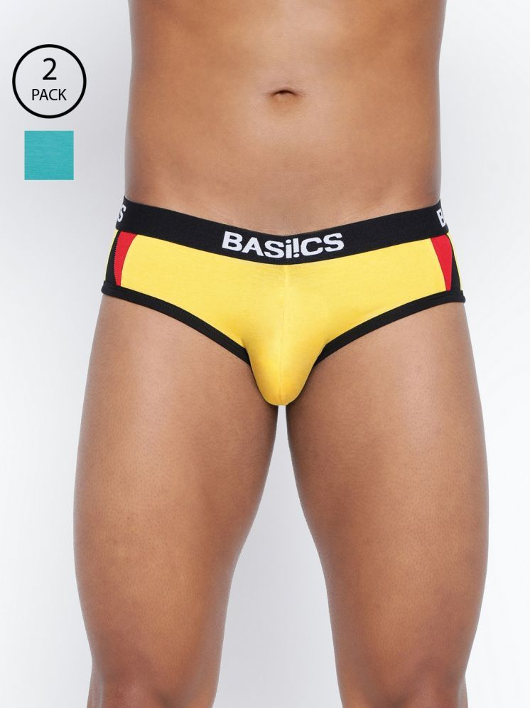     			BASIICS By La Intimo Pack of 2 Cotton Blend Men's Briefs ( Multicolor5 )