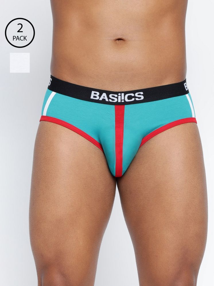     			BASIICS By La Intimo Pack of 2 Cotton Blend Men's Briefs ( Multicolor4 )