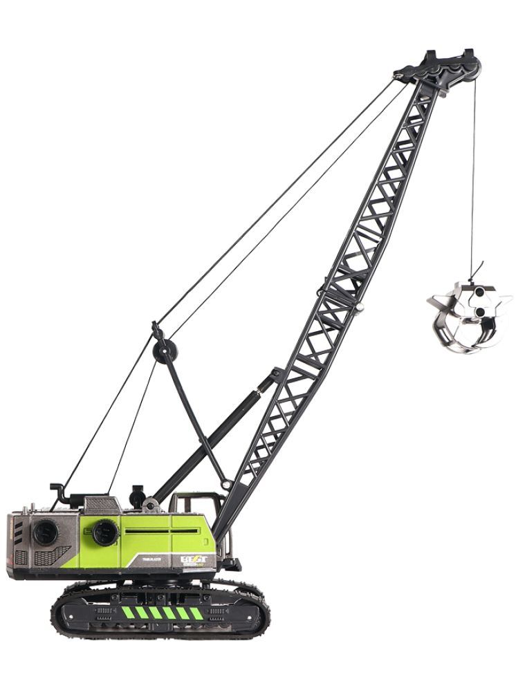     			Bluebell Simulation Die-cast Alloy Tower Crane Model Toy Construction Engineering Vehicle Telescopic Arm Excavator Crawler Crane