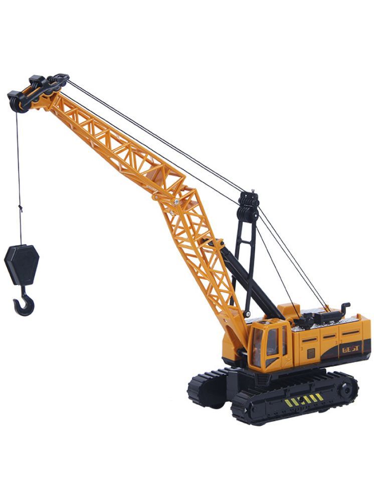     			Bluebell Simulation Die-cast Alloy Tower Crane Model Toy Construction Engineering Vehicle Telescopic Arm Excavator Crawler Crane