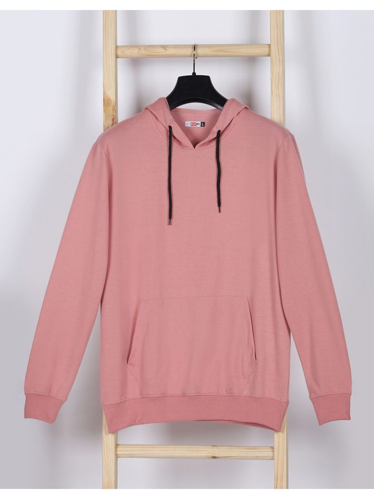     			INKKR Cotton Hooded Men's Sweatshirt - Pink ( Pack of 1 )