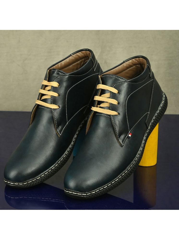     			John Karsun Blue Men's Casual Boots