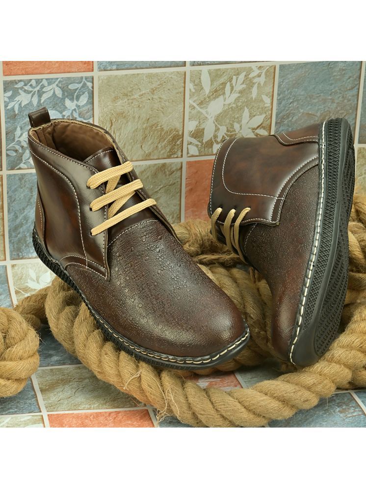     			John Karsun Brown Men's Casual Boots