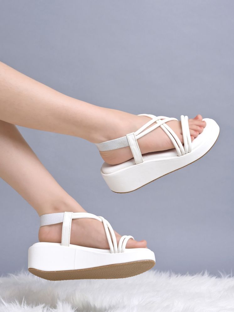     			Stylestry White Women's Sandal Heels