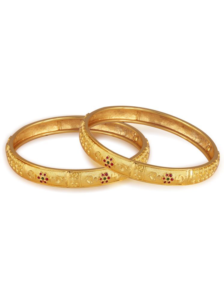     			VIVASTRI Gold Bangle ( Pack of 2 )