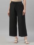 Juniper Black Rayon Straight Women's Palazzos ( Pack of 1 )