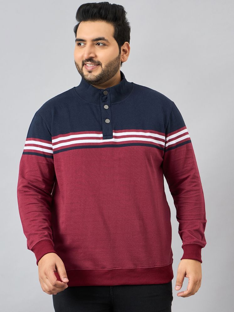     			AUSTIVO Fleece High Neck Men's Sweatshirt - Maroon ( Pack of 1 )