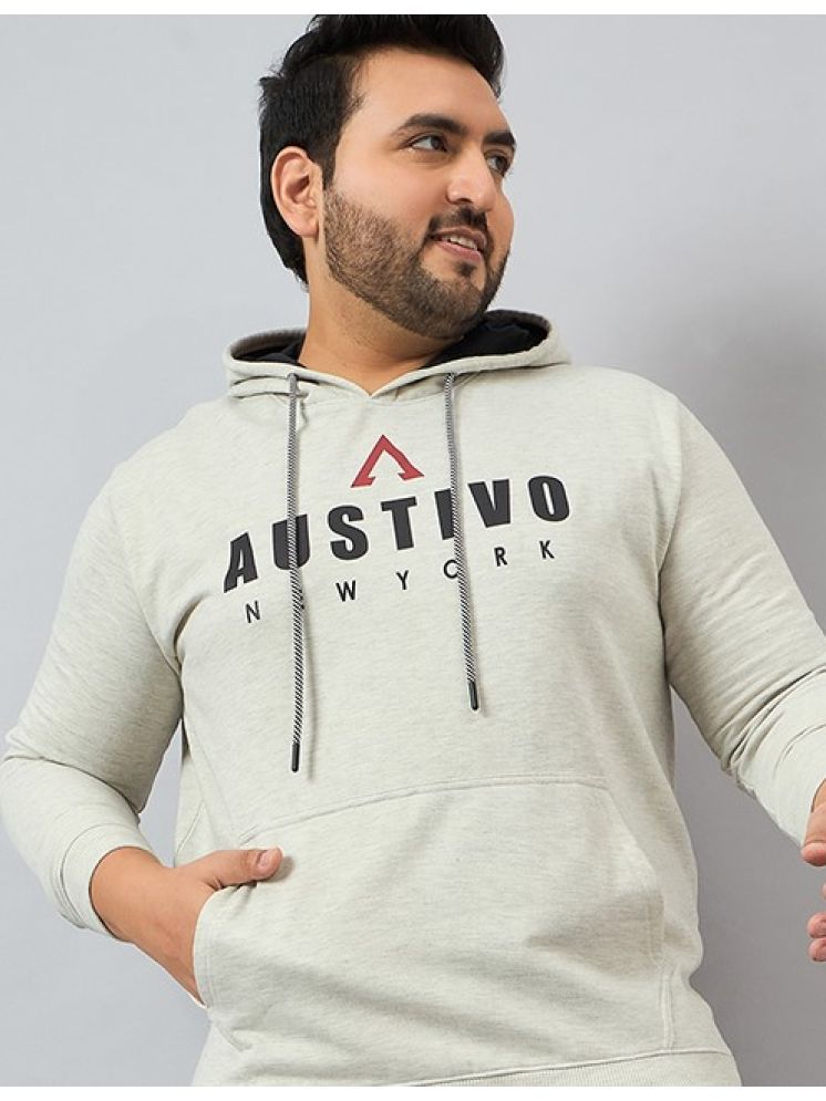     			AUSTIVO Fleece Hooded Men's Sweatshirt - Grey ( Pack of 1 )