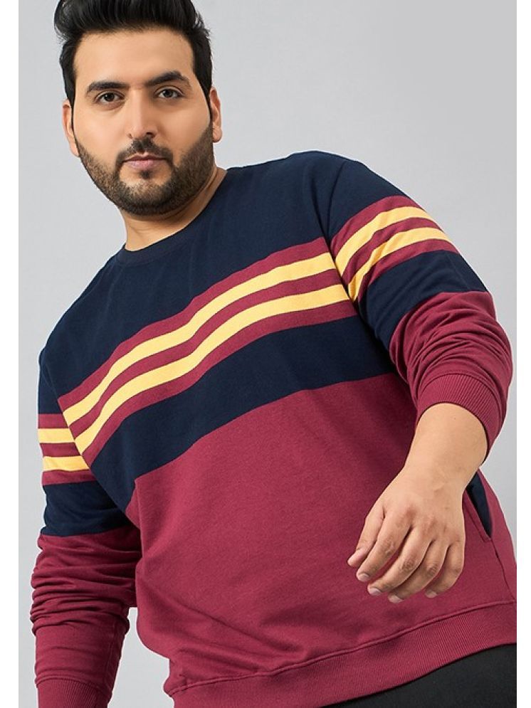     			AUSTIVO Fleece Round Neck Men's Sweatshirt - Maroon ( Pack of 1 )