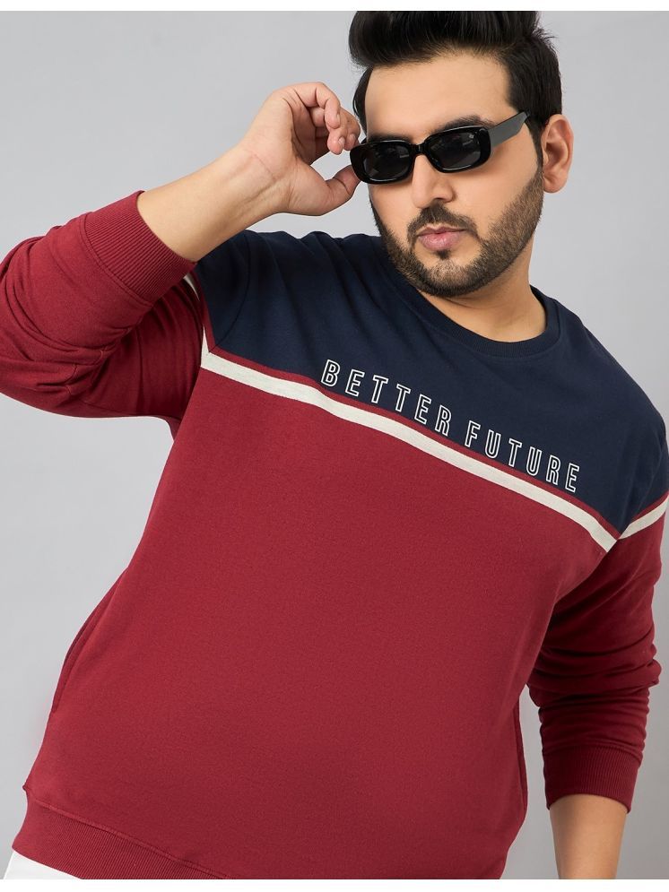     			AUSTIVO Fleece Round Neck Men's Sweatshirt - Maroon ( Pack of 1 )