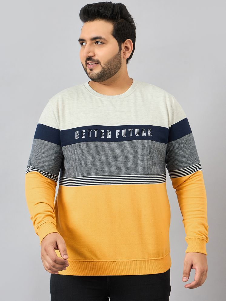     			AUSTIVO Fleece Round Neck Men's Sweatshirt - Yellow ( Pack of 1 )