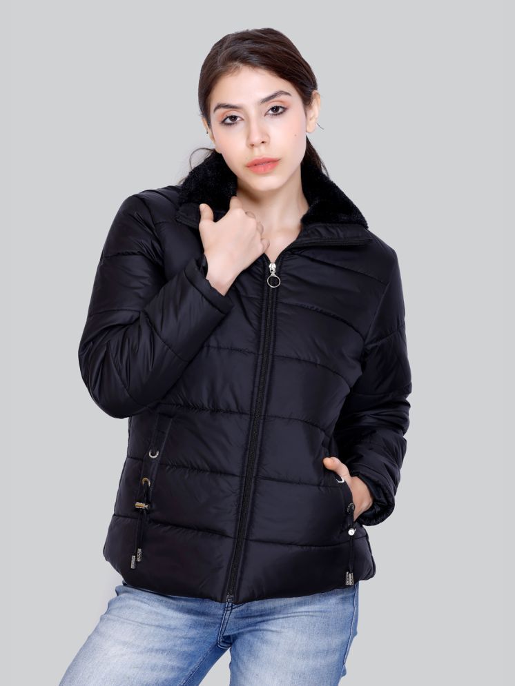     			IF-INDIAN FORT - Nylon Black Quilted/Padded Jackets Pack of 1