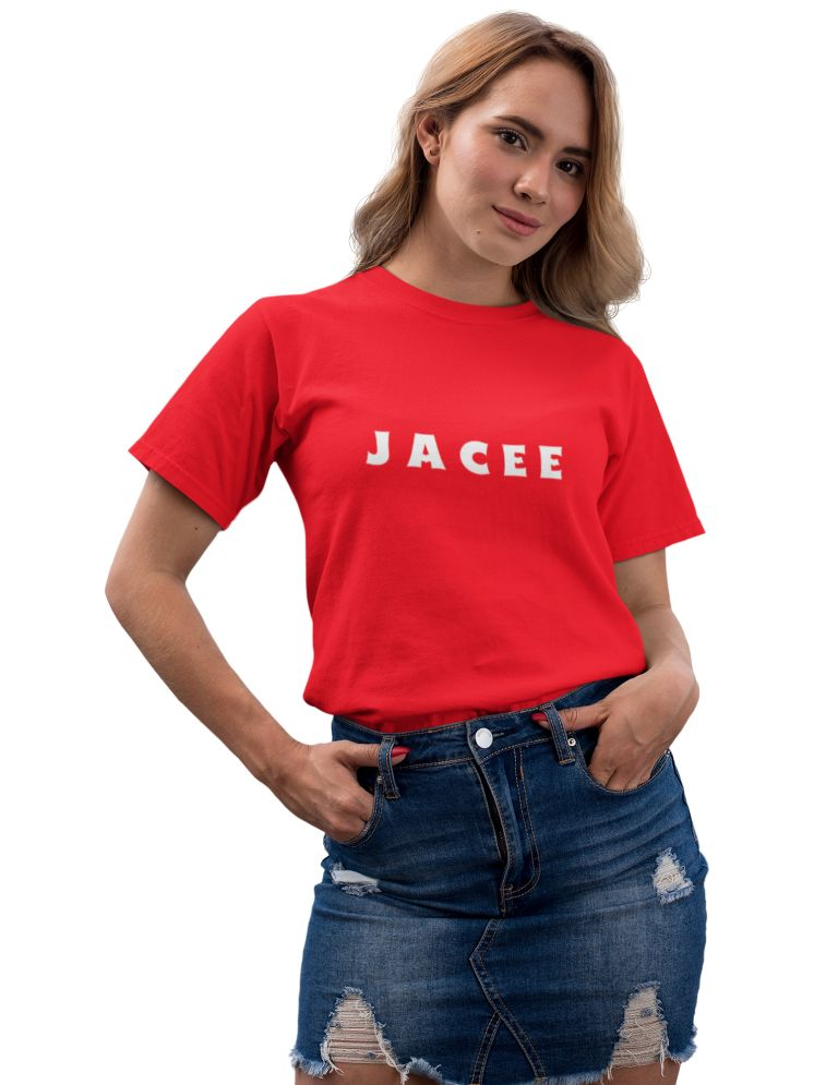     			JACEE Red Cotton Regular Fit Women's T-Shirt ( Pack of 1 )