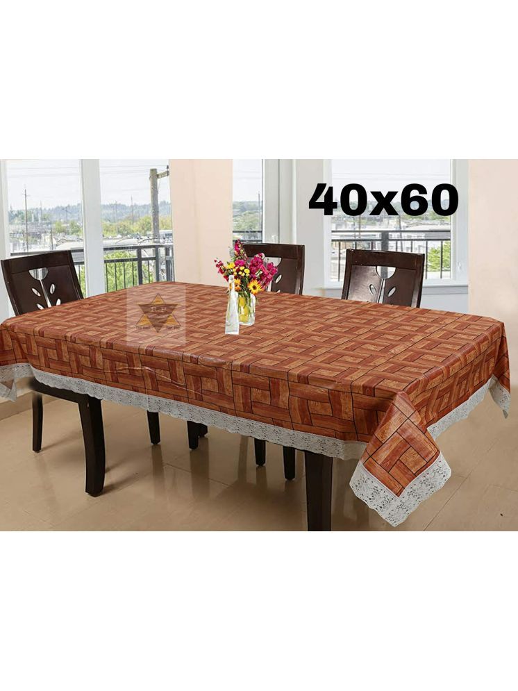     			ROYAL - NEST Printed Polyester 2 Seater Rectangle Table Cover ( 152 x 101 ) cm Pack of 1 Brown