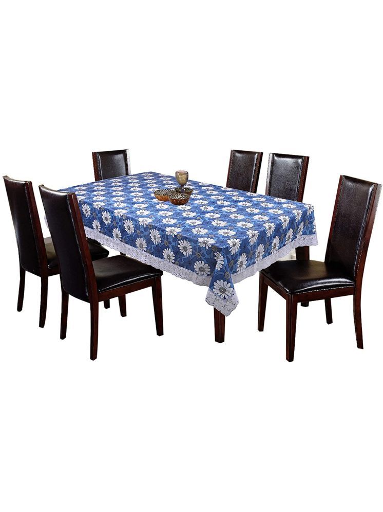     			ROYAL - NEST Printed Polyester 2 Seater Rectangle Table Cover ( 152 x 101 ) cm Pack of 1 Light Blue