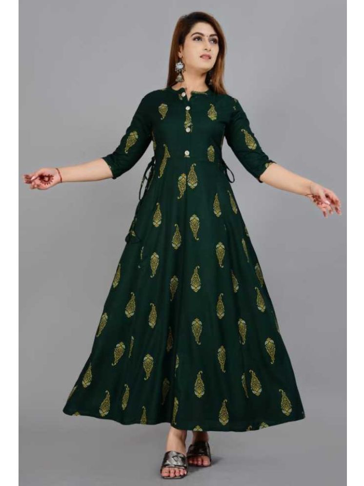     			SIPET Viscose Printed Anarkali Women's Kurti - Sea Green ( Pack of 1 )