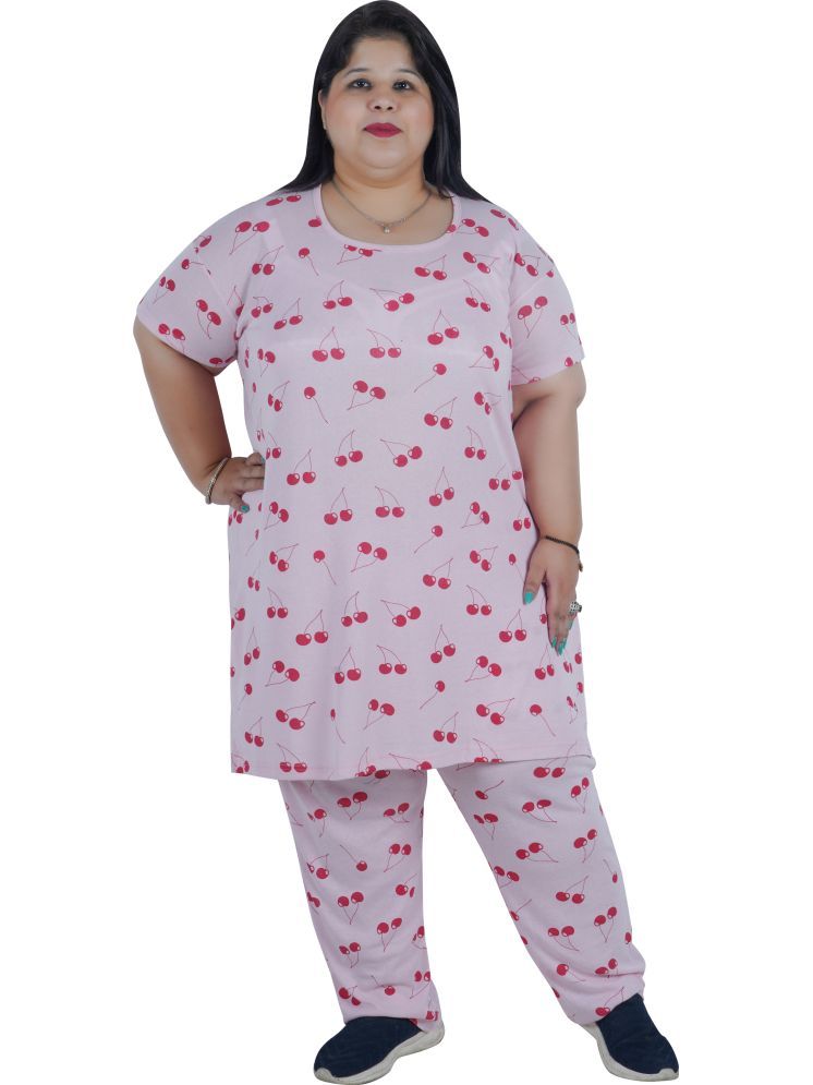     			Wako Multi Color Cotton Blend Women's Nightwear Nightsuit Sets ( Pack of 1 )