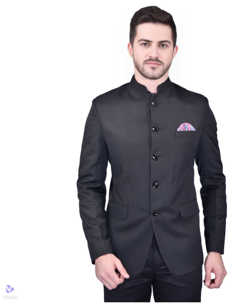     			roundfeet Cotton Men's Blazer - Black ( Pack of 1 )