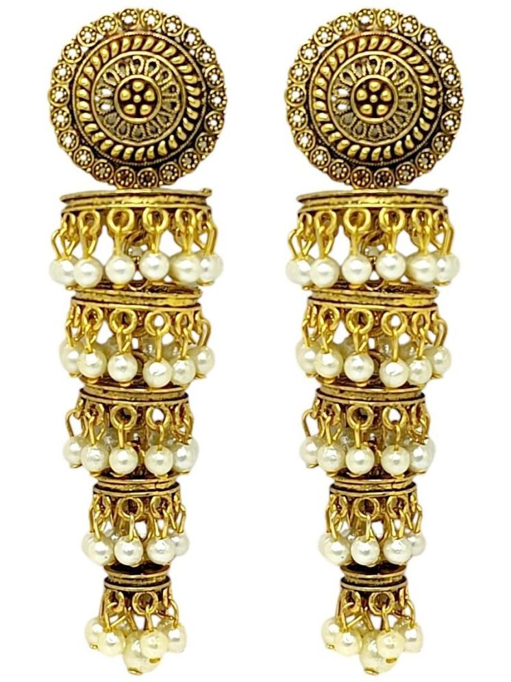     			9blings Gold Drop Earrings ( Pack of 1 )