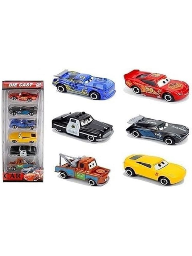     			CIYAZA Mini Metal Die Cast Car Set of-6 Toy Vehicle Play Set Free Wheel High Speed Unbreakable Car for Kids, Small Racing Car for Exciting