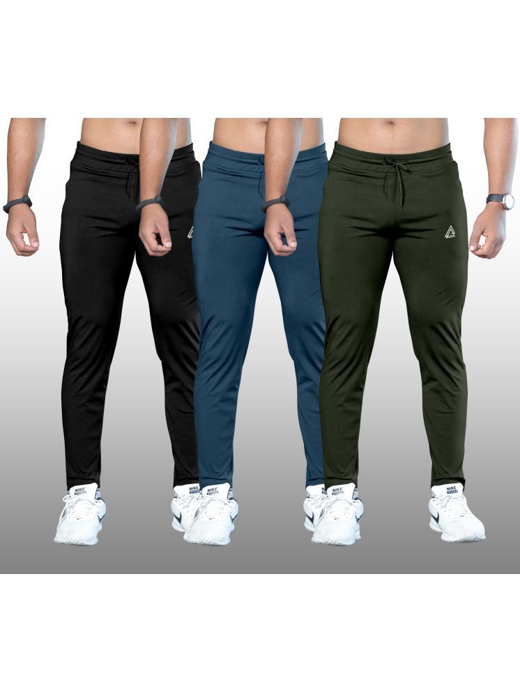     			FTX Black Lycra Men's Trackpants ( Pack of 3 )