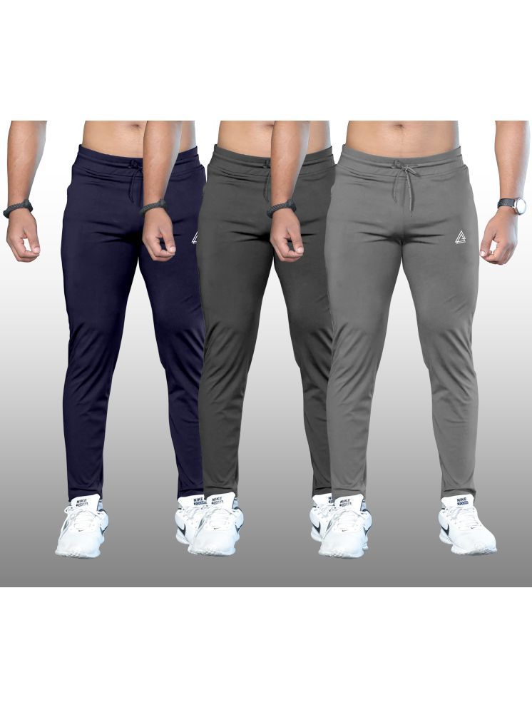     			FTX Grey Melange Lycra Men's Trackpants ( Pack of 3 )