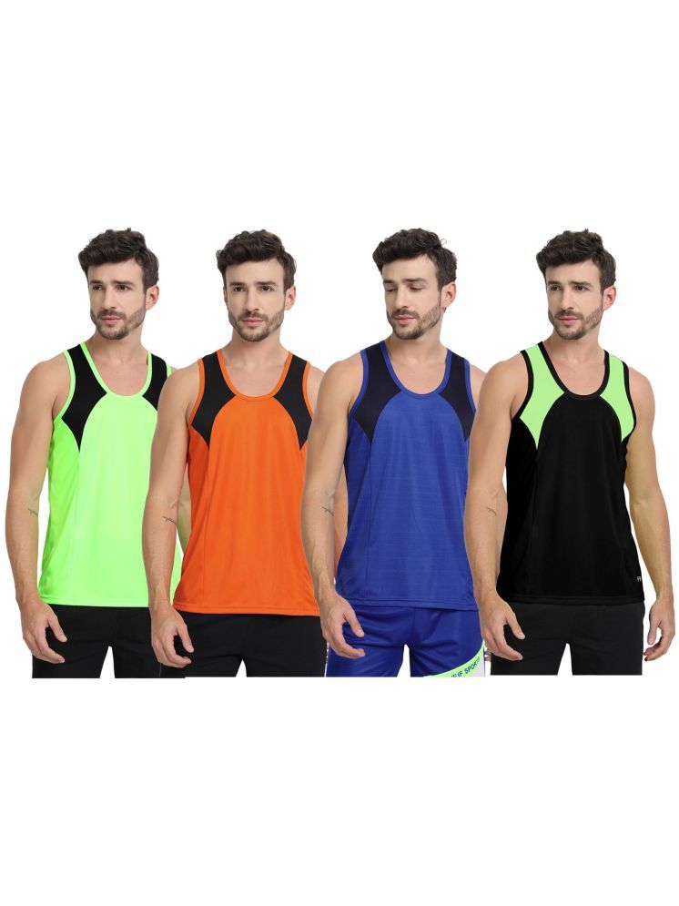     			FTX Pack of 4 Polyester Men's Vest ( Orange )