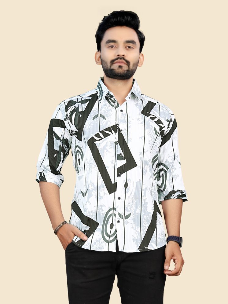     			Fashionfricks Cotton Blend Regular Fit Printed 3/4th Sleeves Men's Casual Shirt - Multi ( Pack of 1 )