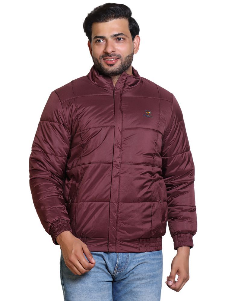     			IF-INDIAN FORT Polyester Men's Quilted & Bomber Jacket - Wine ( Pack of 1 )