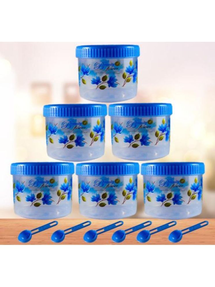     			Mannat Storage Container Plastic Blue Food Container ( Set of 6 )