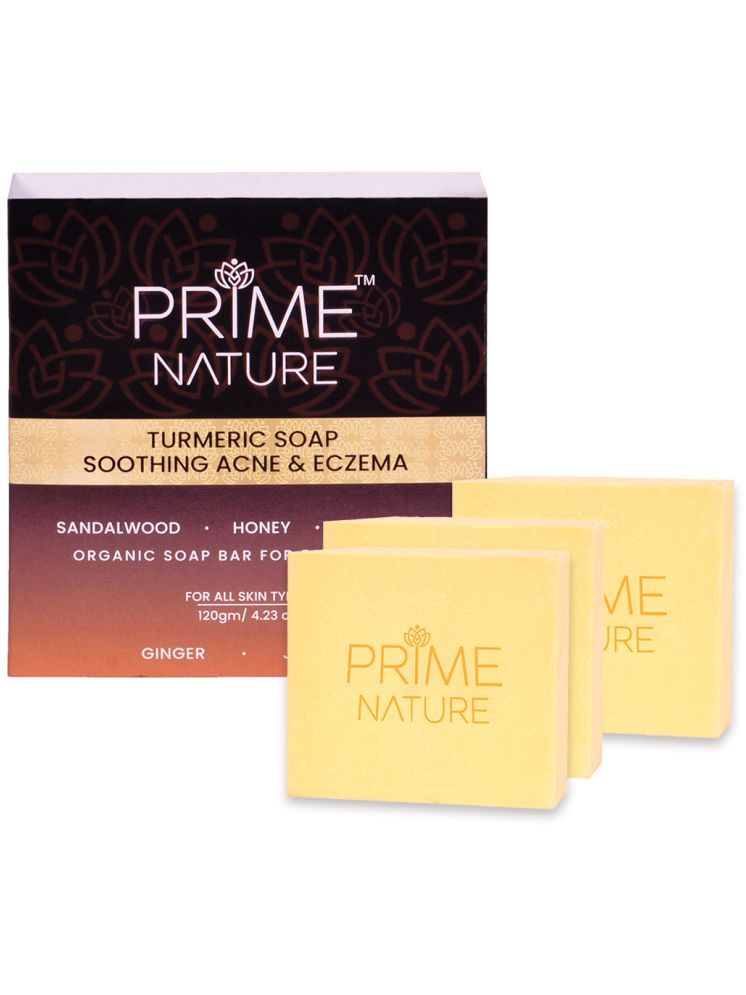     			Prime Nature Freshness Turmeric Soap, Soothing Acne & Eczema Soap for All Skin Type ( Pack of 3 )