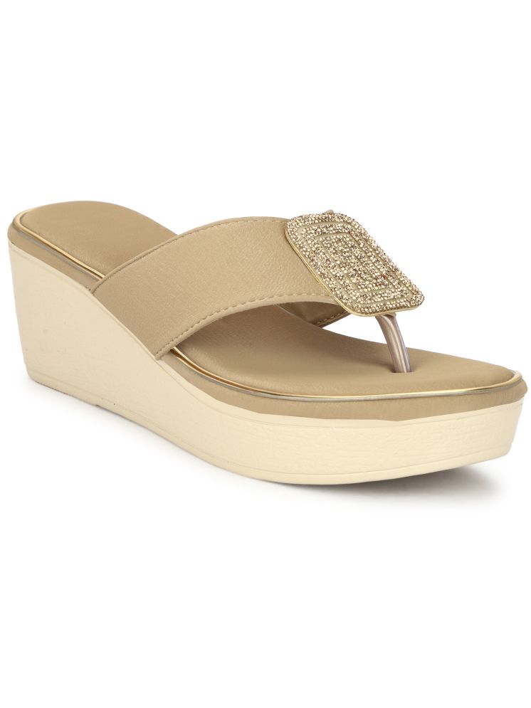     			Rimezs Beige Women's Slip On Heels