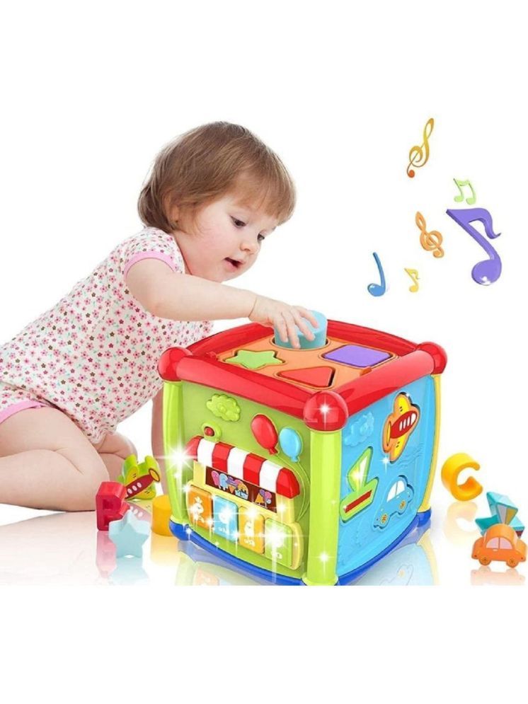     			SEVRIZA 6 in 1 Activity Cube Baby Toy for 6 to 36 Months, Toddler Piano Center Best First Birthday Gift for 1 to 3 Y Old Girl Boy, Busy