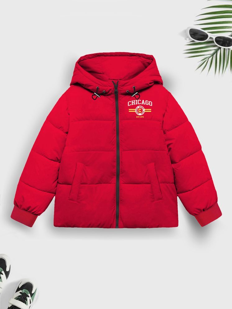     			Trampoline Red Polyester Boys Puffer Jacket ( Pack of 1 )