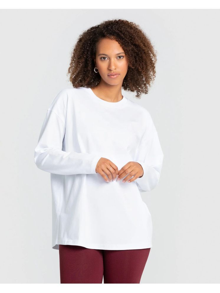     			curvy comfort White Cotton Blend Regular Fit Women's T-Shirt ( Pack of 1 )