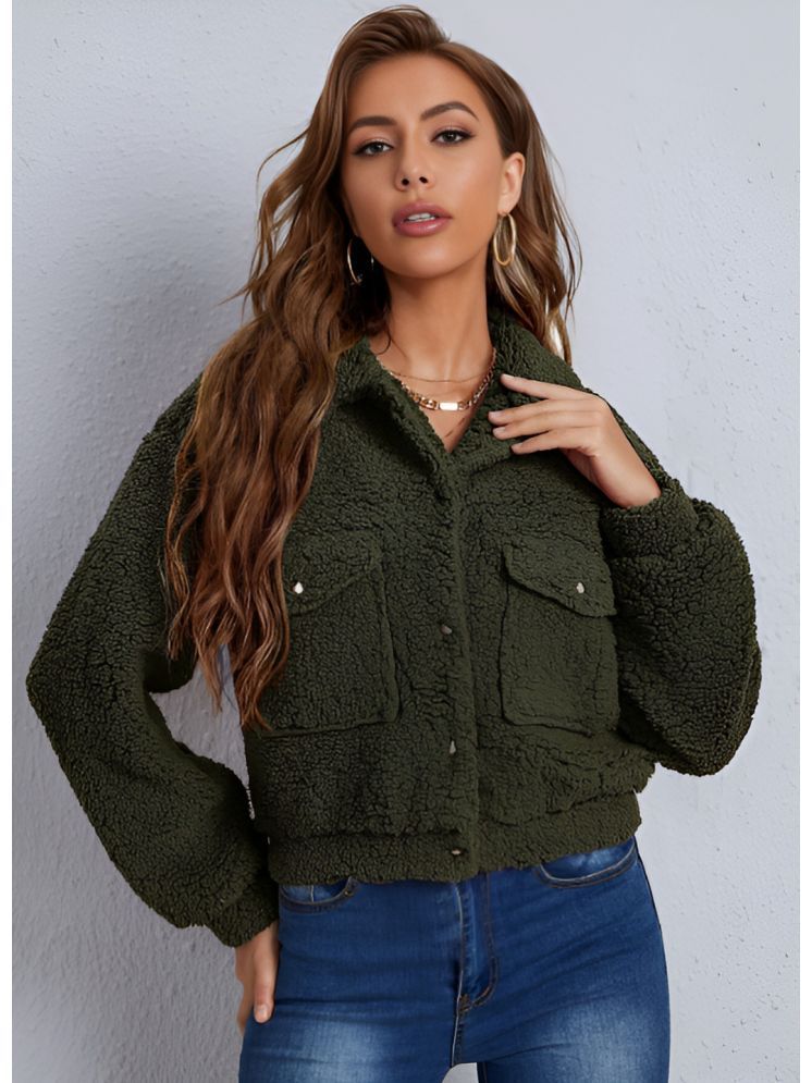     			plusperfaction - Faux Fur Green Jackets