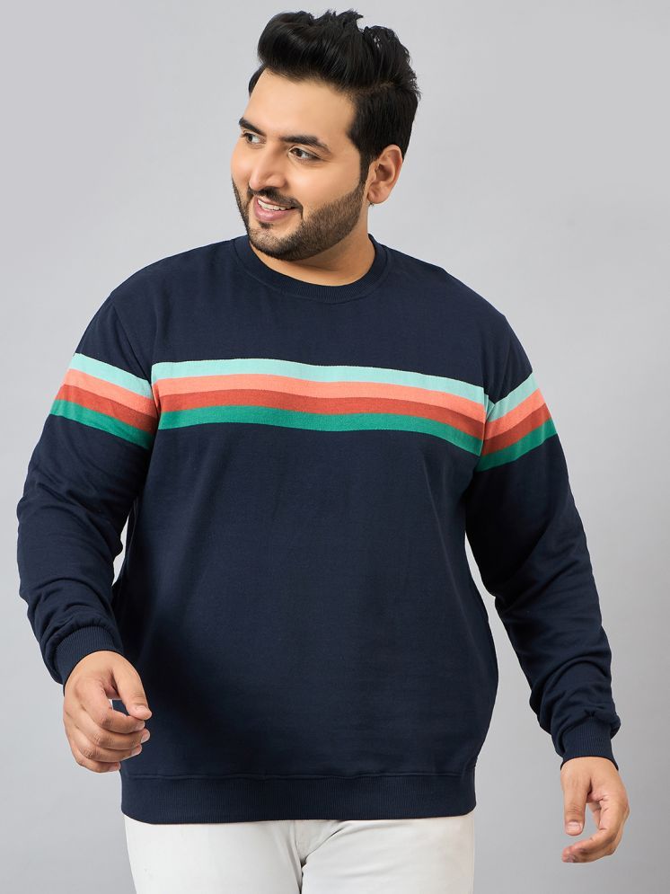     			AUSTIVO Fleece Round Neck Men's Sweatshirt - Navy ( Pack of 1 )