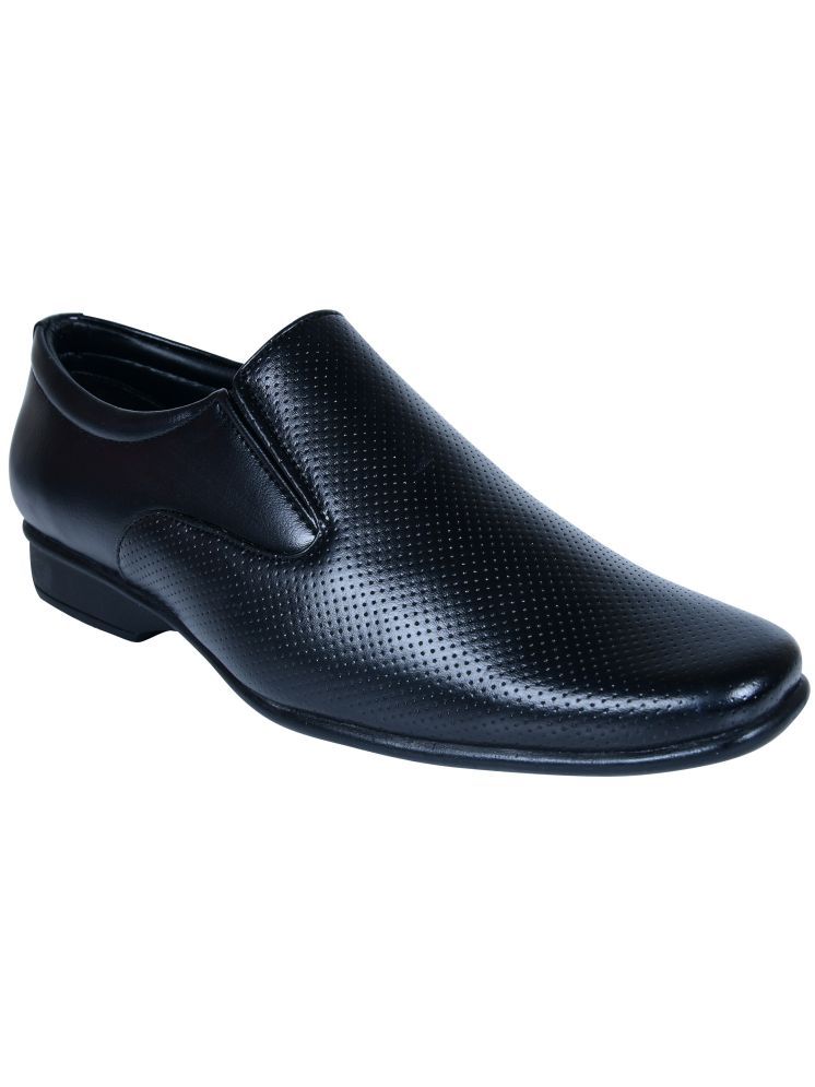     			Action Milano Black Men's Slip On Formal Shoes