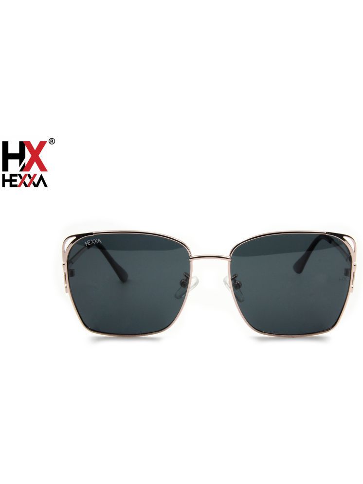     			Hexxa Black Square Sunglasses ( Pack of 1 )