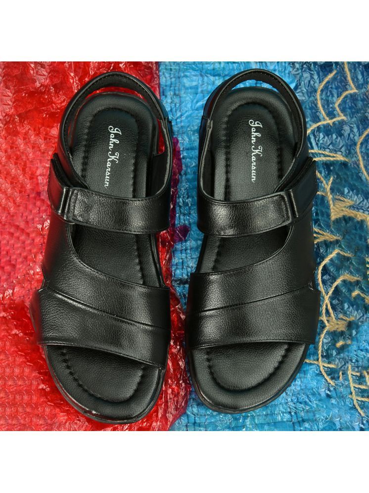     			John Karsun - Black Men's Sandals