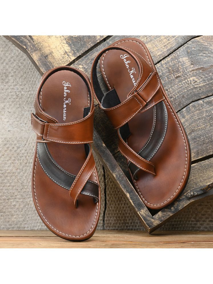     			John Karsun - Tan Men's Sandals