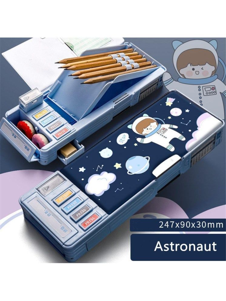     			PANSHUB Space Pocket Multifunctional Pencil Box for Kids, School Pencil Box, Kids Pencil Box for Boys & Girls, Magnetic Pencil Box for Boys