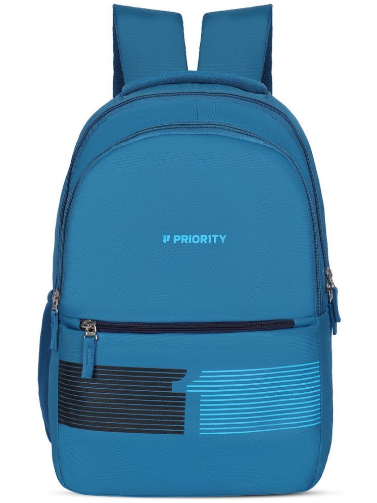     			Priority Blue PU Backpack ( 31 Ltrs )