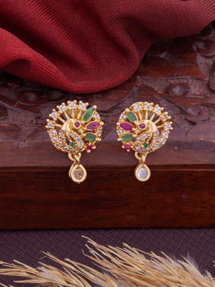     			ROFARWORD Gold Jhumki Earrings ( Pack of 1 )