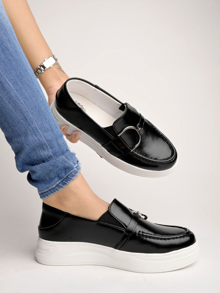     			Shoetopia - Black Girl's Loafers ( 1 Pair )